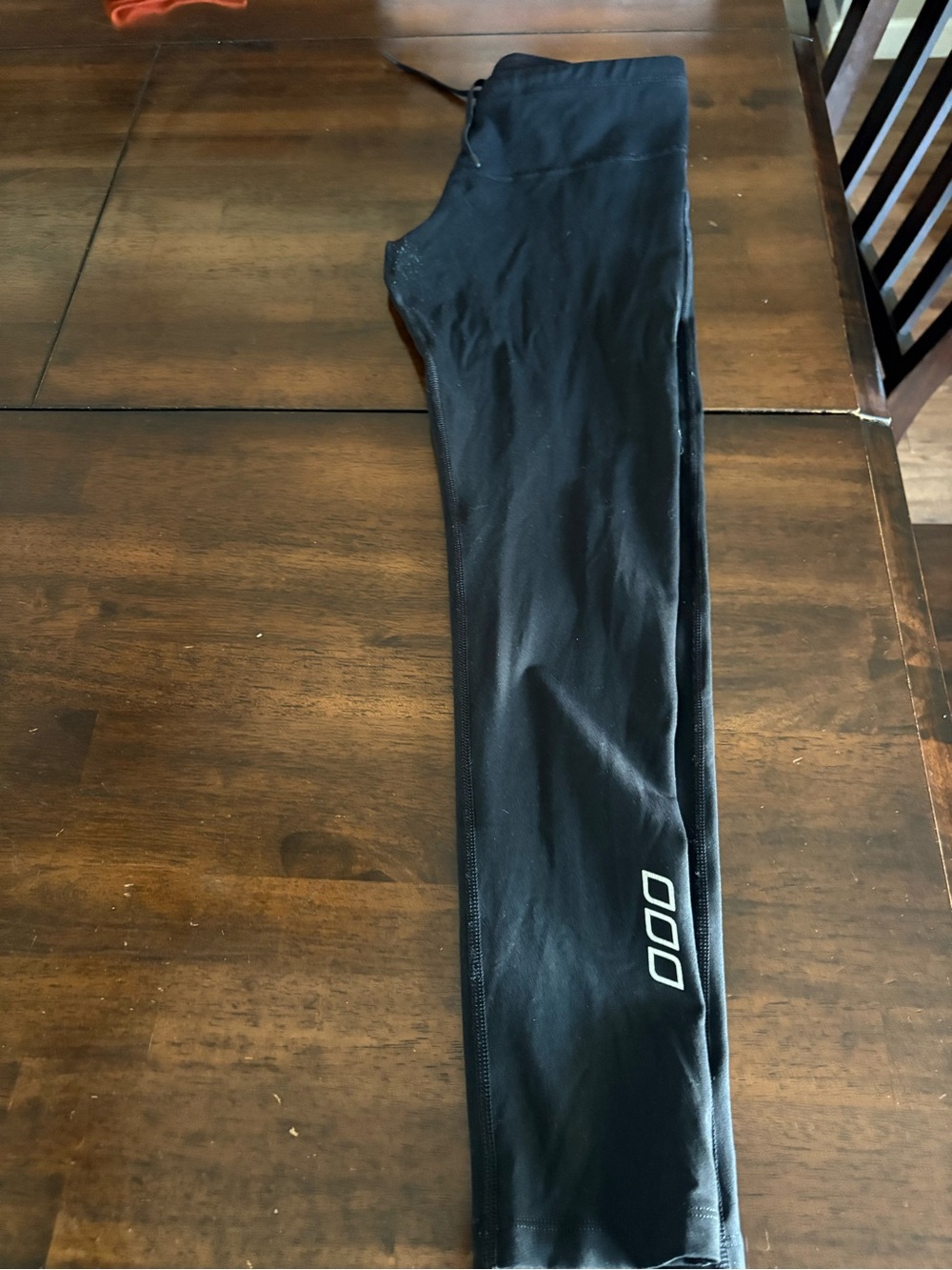 Lorna Jane Black High-Waist Leggings with White Logo